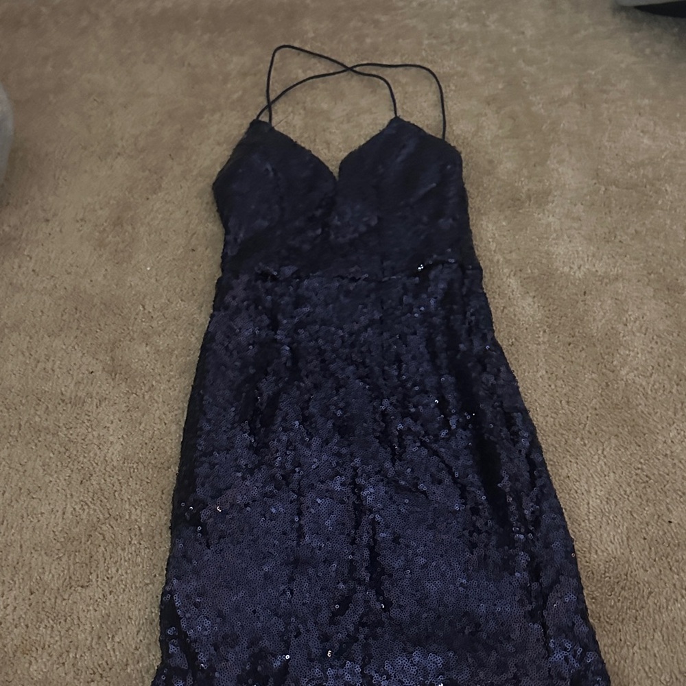 Hello Molly Navy Sequin Mini Dress
